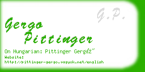 gergo pittinger business card